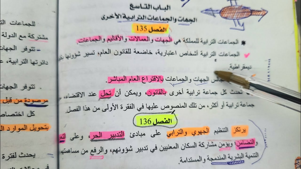 شرح الباب السابع من الدستور المغربي مادة بمادة | الجهات و الجماعات الترابية الأخرى