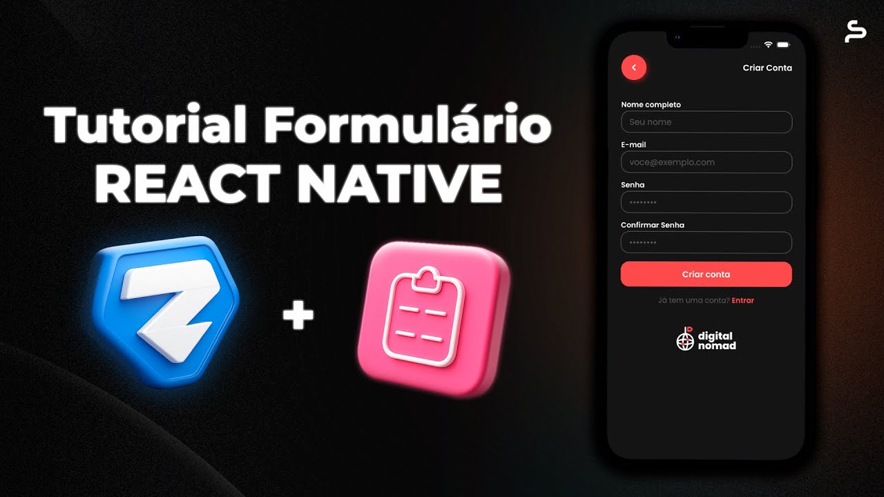 Formulário no React Native com React Hook Form e Zod (Tutorial Iniciante)