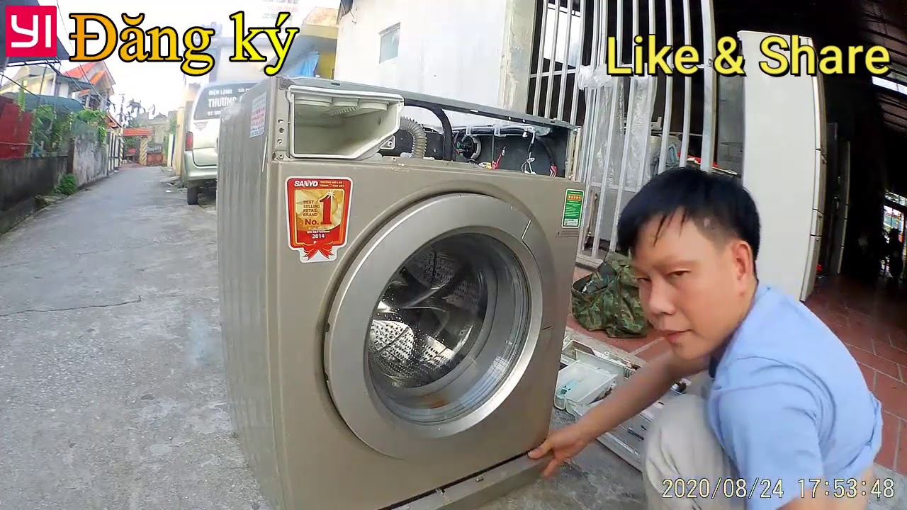 Hướng dẫn tháo rời máy giặt cửa ngang sanyo từ A-z để thay bi trục.