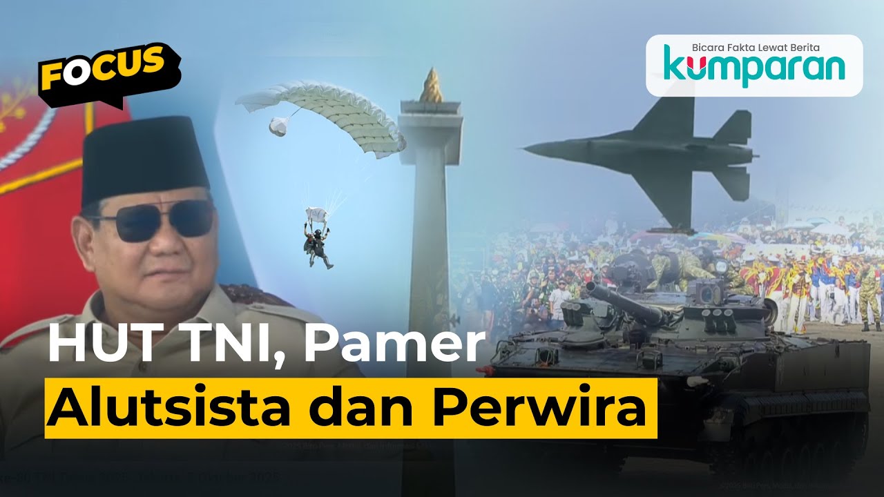 [FULL] Megahnya Parade Alutsista dan Ketangguhan Perwira di HUT ke-80 TNI