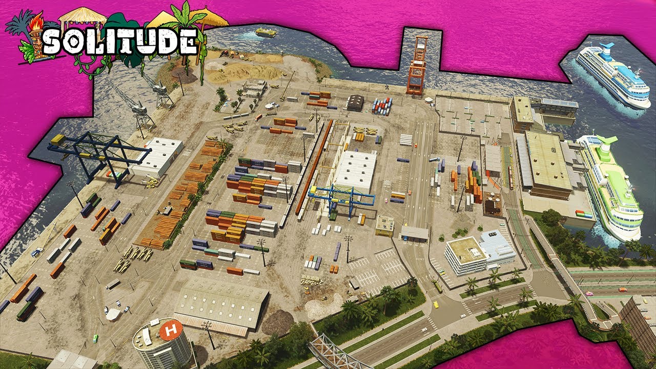 Building a REALISTIC Port in Cities Skylines! | Solitude