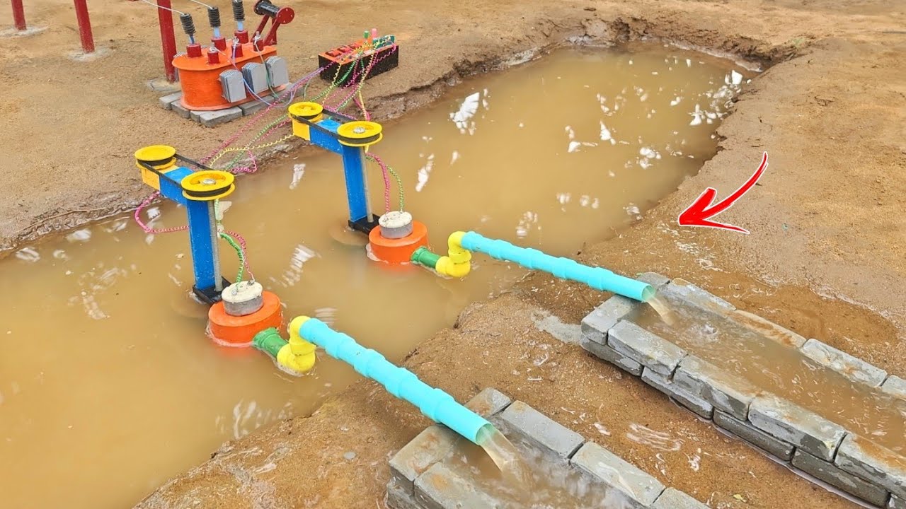 DIY Screw Jack Lift System Water Pump | Electric Transformer Motor Water Pump | Science Project