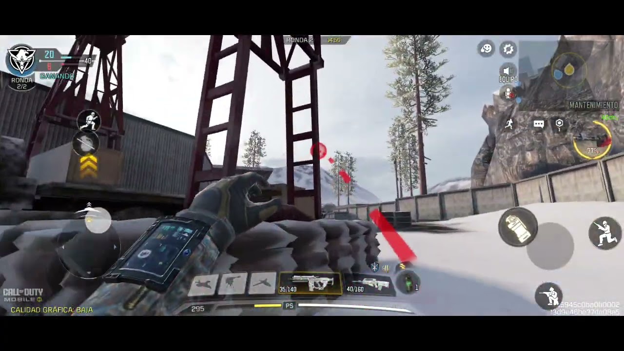 Una partida de cod mobile 