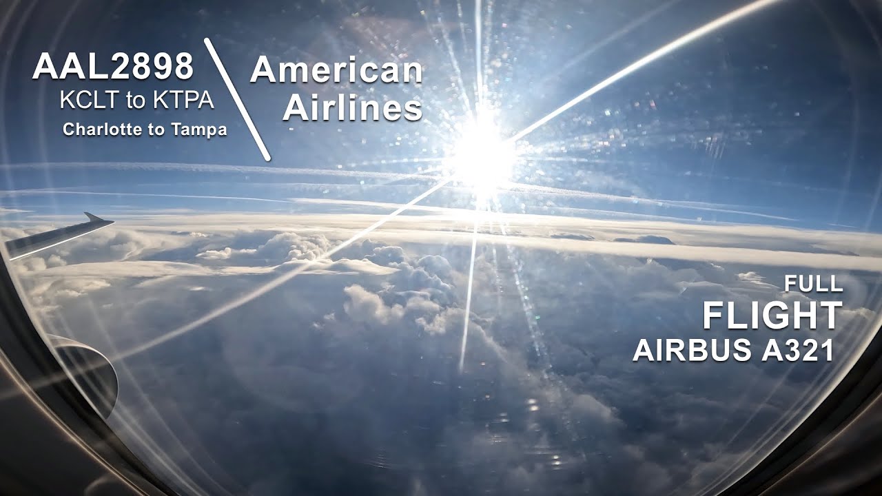 FULL FLIGHT: Charlotte to Tampa | American Airlines AAL2898 - Airbus A321 - CLT to TPA