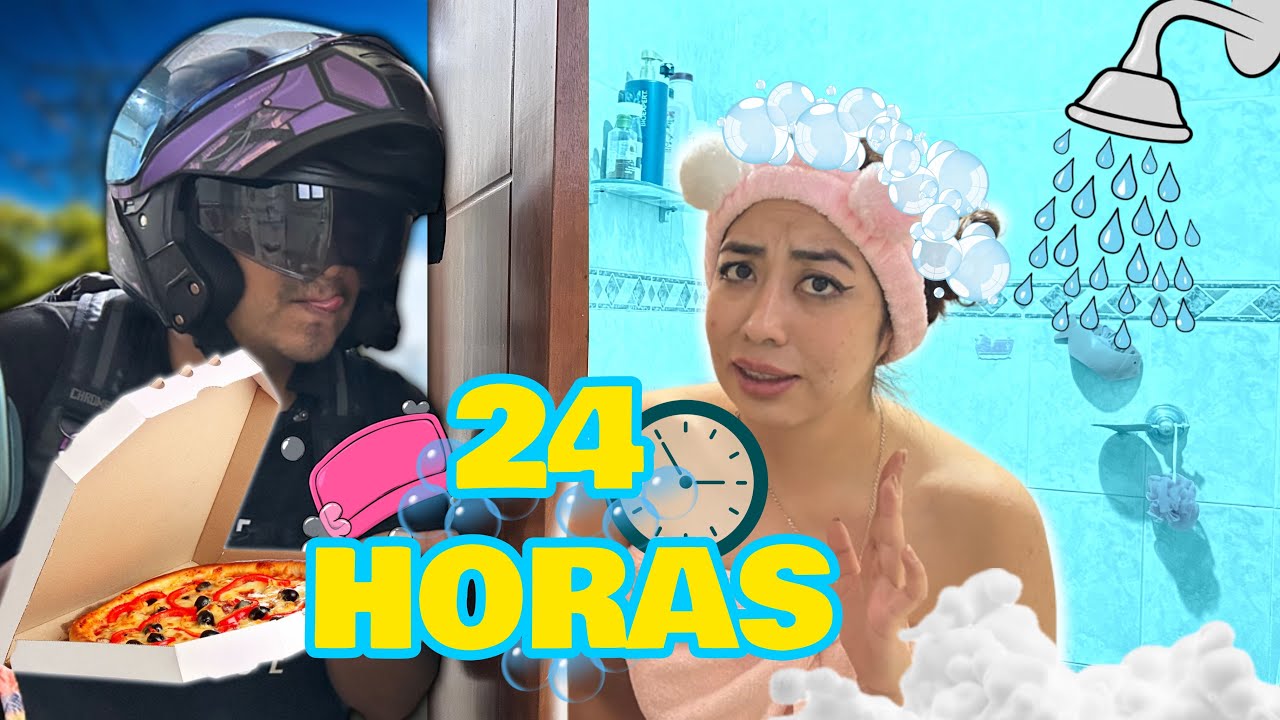 ⏰24 HORAS VIVIENDO EN EL BAÑO 🧼| ¡CON ALBERCA!🛁CARITO DE CHILL