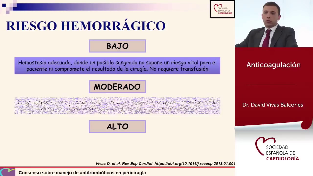 Consenso sobre manejo de antitrombóticos en pericirugía