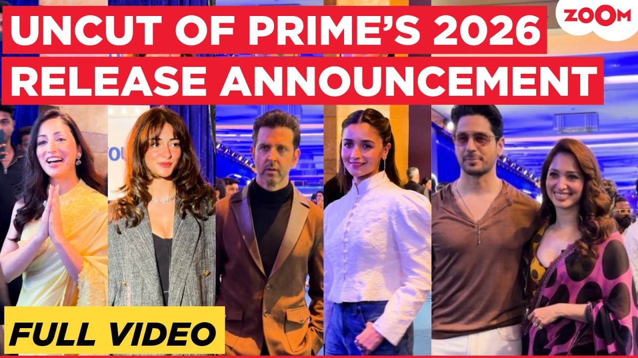 Hrithik Roshan, Alia Bhatt, Yami Gautam, Ananya Panday | Amazon Prime’s 2026 Release Announcement