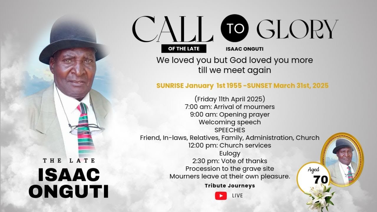 CELEBRATING THE LIFE OF ISAAC ONGUTI