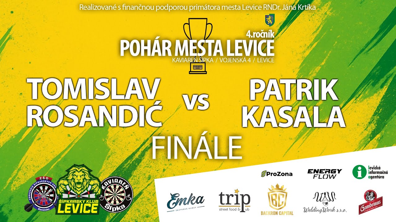 Pohár Mesta Levice 2025 - 4.ročník - Hlavný Turnaj - FINÁLE - Rosandić VS Kasala P.