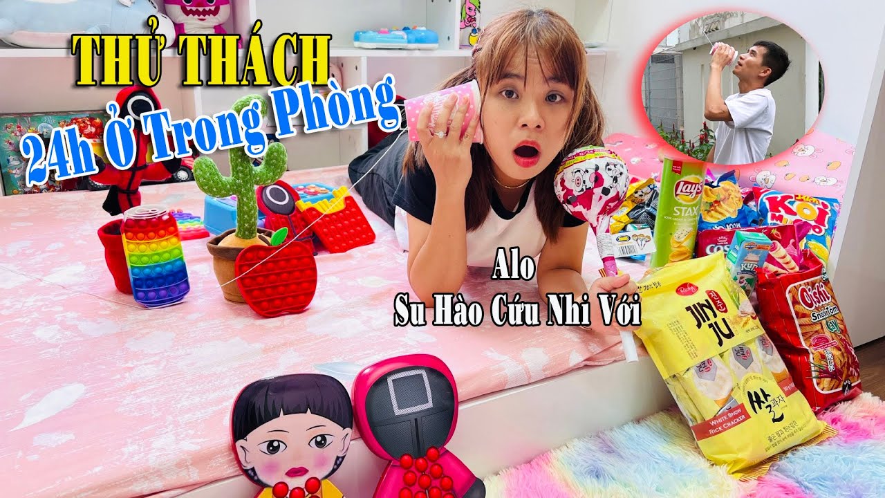 Linh Nhi Thử Thách 24h Trong Phòng Ngủ (24h Challenge in the bedroom)