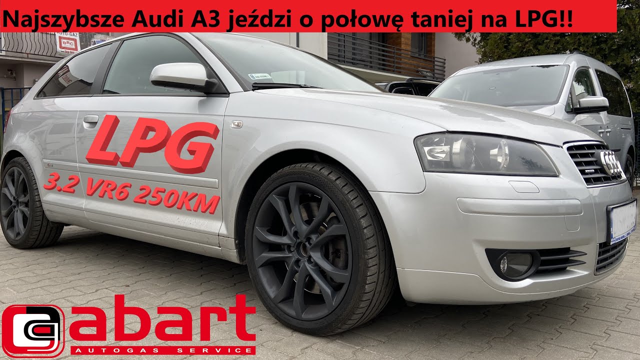 Najszybsze Audi A3 Quattro 3.2 VR6 oszczędza po montażu instalacji gazowej w Abart Auto &Gaz Wrocław