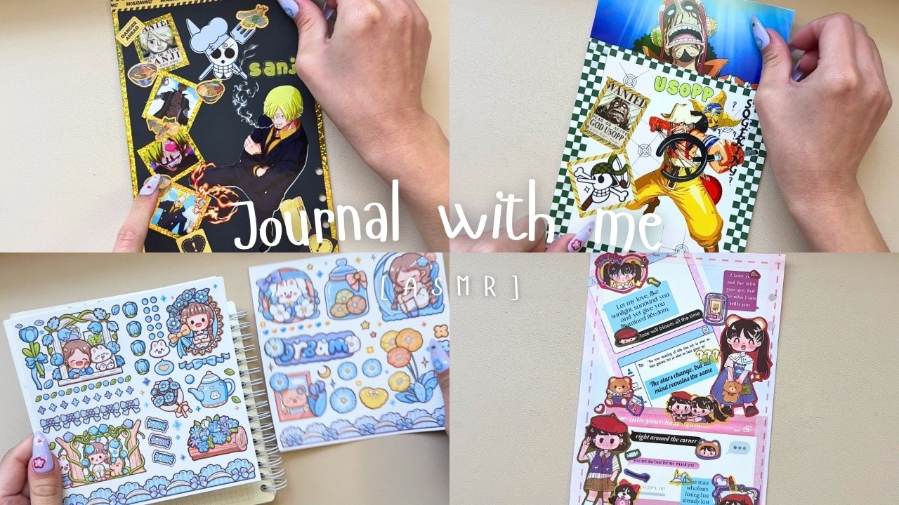ASMR Journal Kawaii & Anime Stickers | Cute Stickers Decorations | Scrapbooking Compilation Pt.9