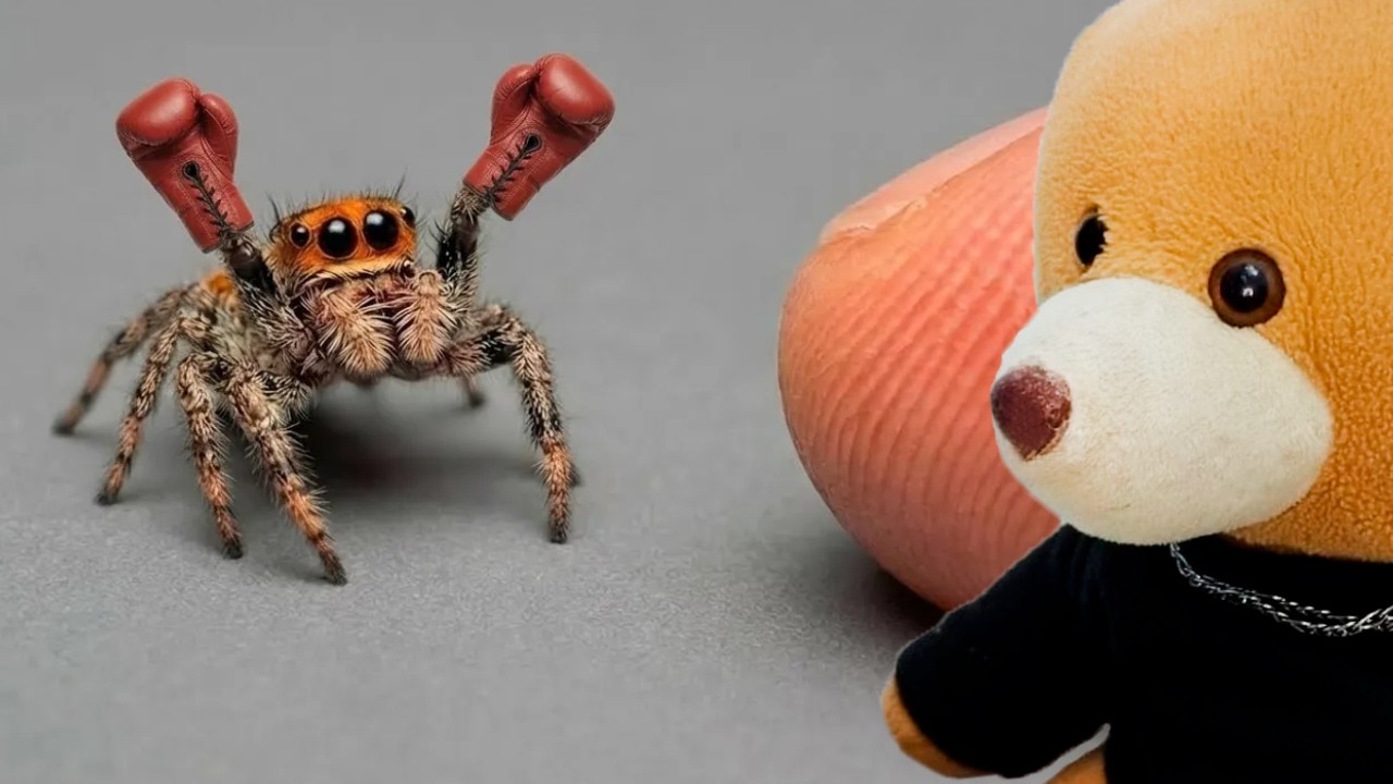 VIREI AMIGO DE UMA ARANHA PAPA MOSCA! React