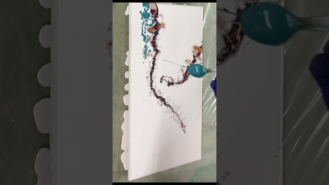 Dutch Pour Acrylic Painting with Hair Dryer | Abstract Art & Stunning Pearl Cells. No Silicone.