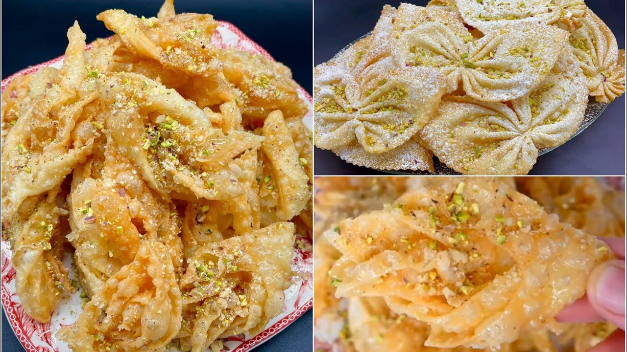 Eid Special Baklava & Gosh Feel شیرینی های عید بغلاوه و گوش فیل Afghan Sweets Eid Special