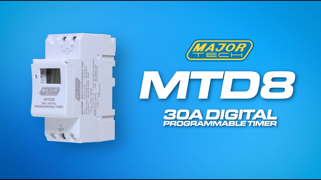 MTD8 30A Digital Programmable Timer Installation Guide