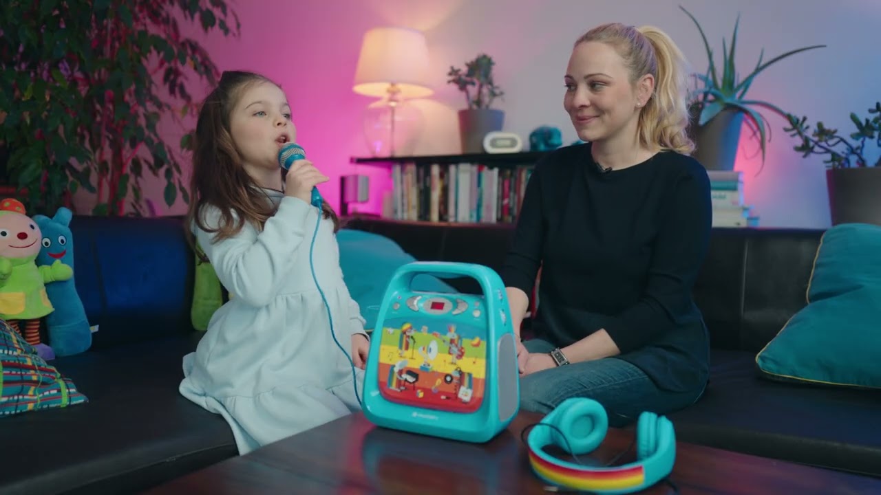 GOGEN Kinderkaraoke und CD Player I USB I MP3 I Mikrofon inklusive I Kopfh&ouml;rerausgang I Bluetooth