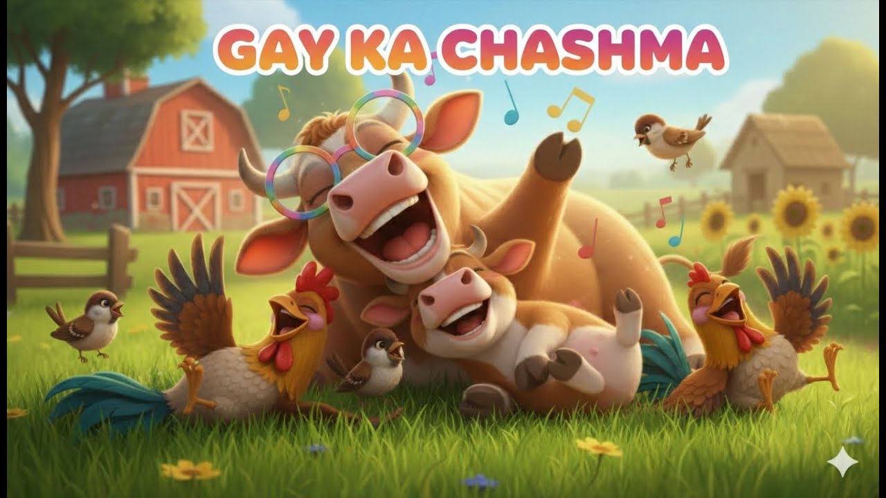 Gay ka chashma | गाय का चश्मा 🐄👓 | Hindi Rhymes for Kids | ChildrenBells 