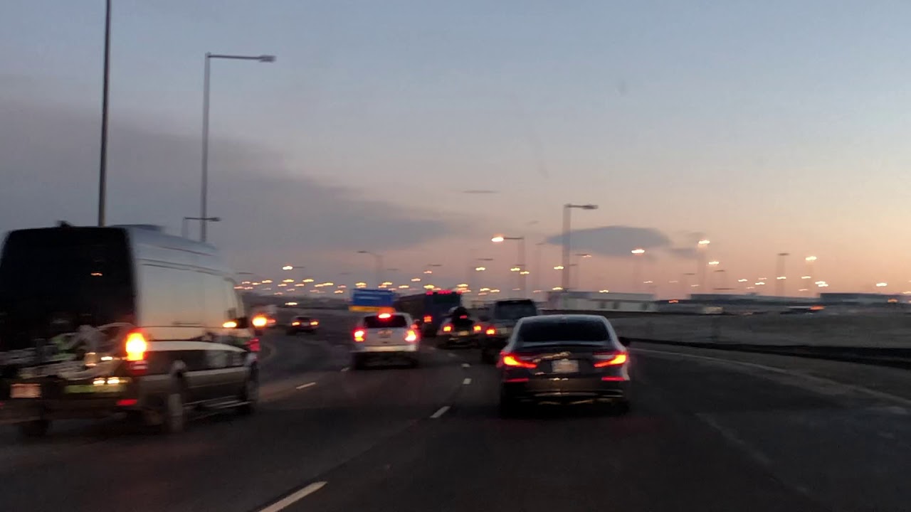 DENVER AIRPORT - EARLY MORNING DRIVE from Fort Collins. Colorado.
