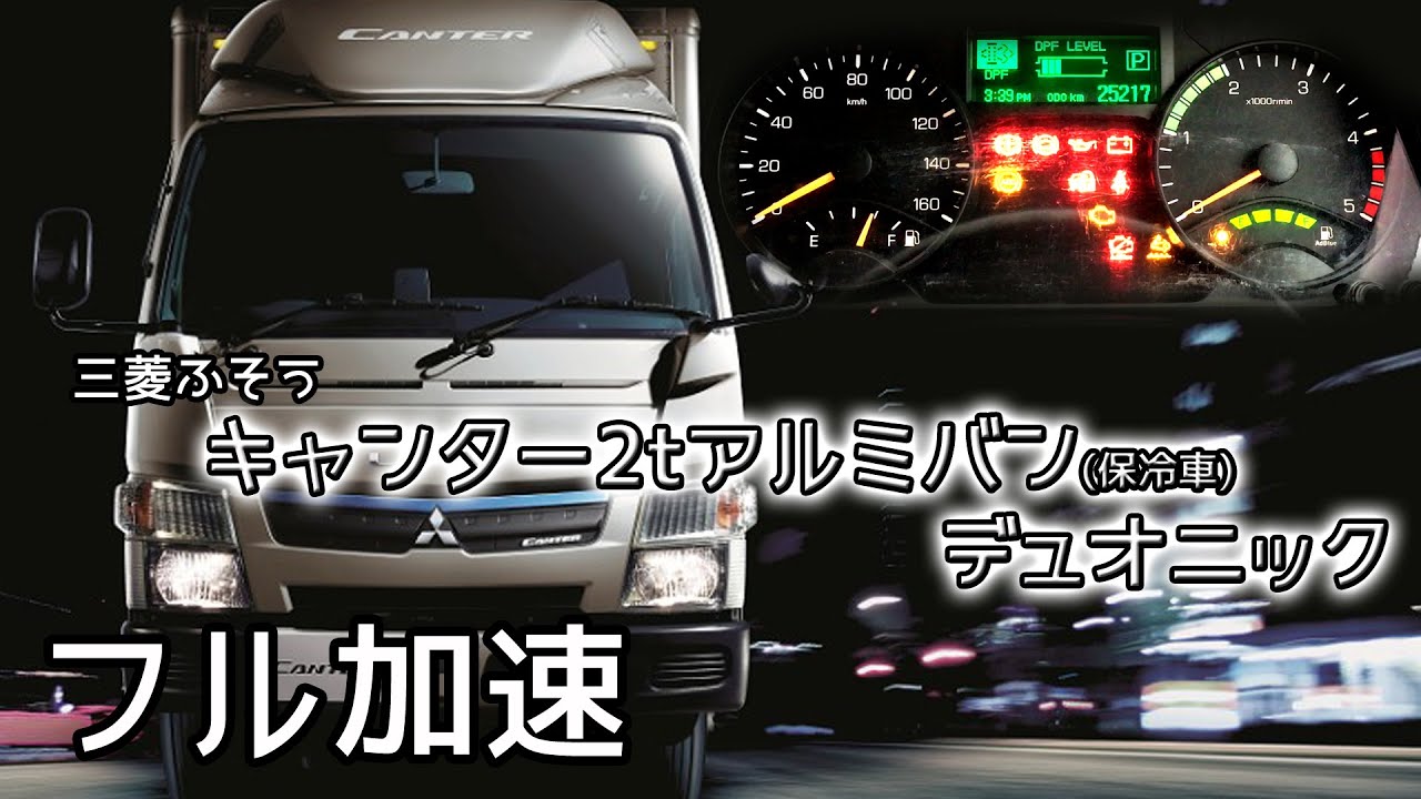 FBA20 キャンター保冷車 Duonic フル加速　エンジン始動　三菱 FUSO
