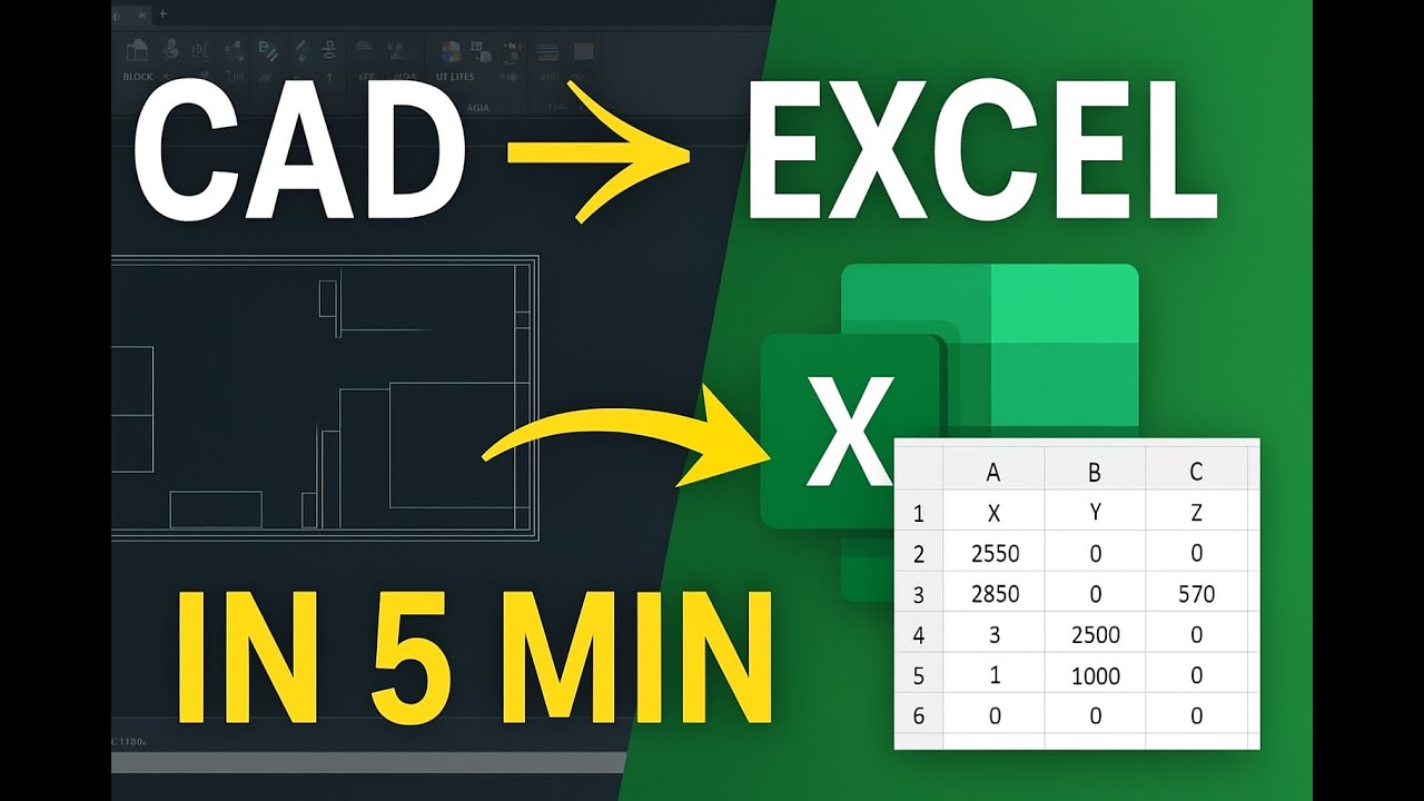 AutoCAD Lisp: How to Export CAD Data to Excel | Convert CAD to Excel in Minutes