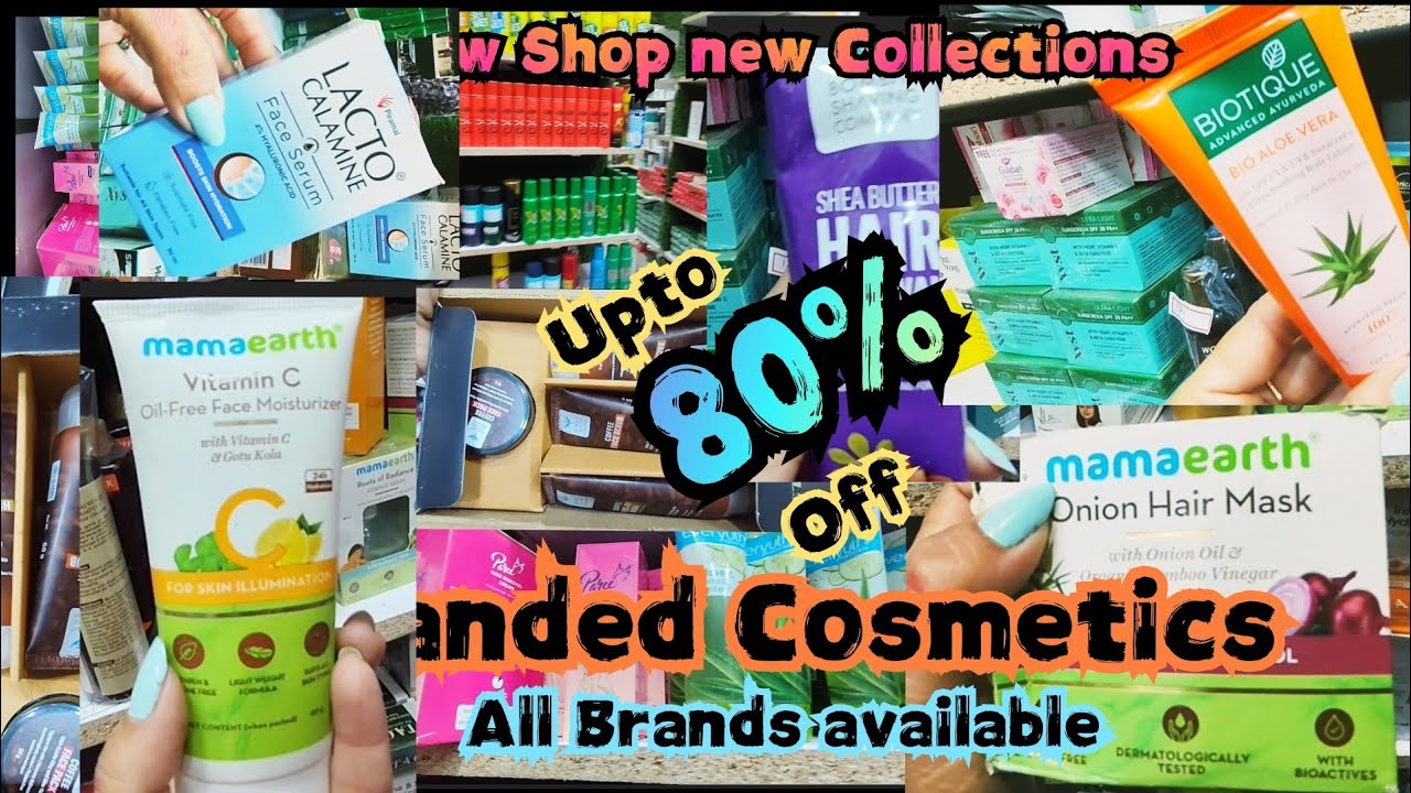 Upto 80%off.Branded Cosmetics.all brands available.starts from ₹10/-onwards.new shop,new collections