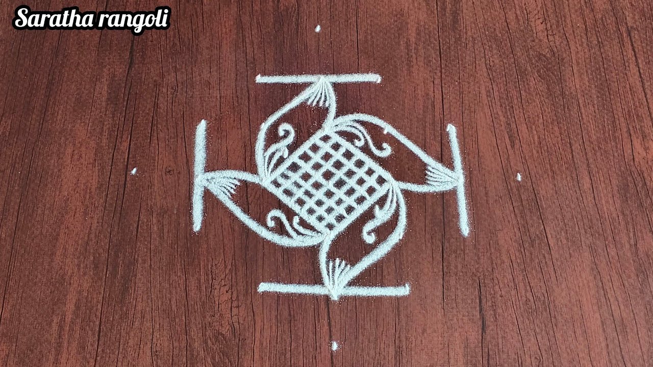 Thai madham simple rangoli kolam designs🌷easy muggulu designs🌷simple flower kolam🌷saratha rangoli 