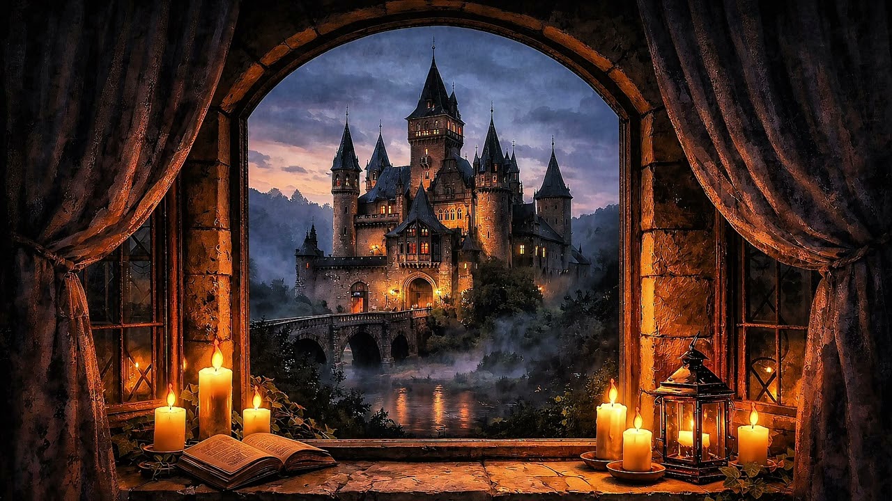  A Quiet Hour by the Window | Ambient Music with a Castle View for Relaxation & Focus