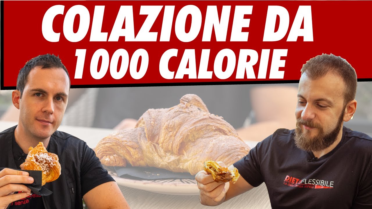 Colazione da 1000 calorie con cappuccino e cornetto