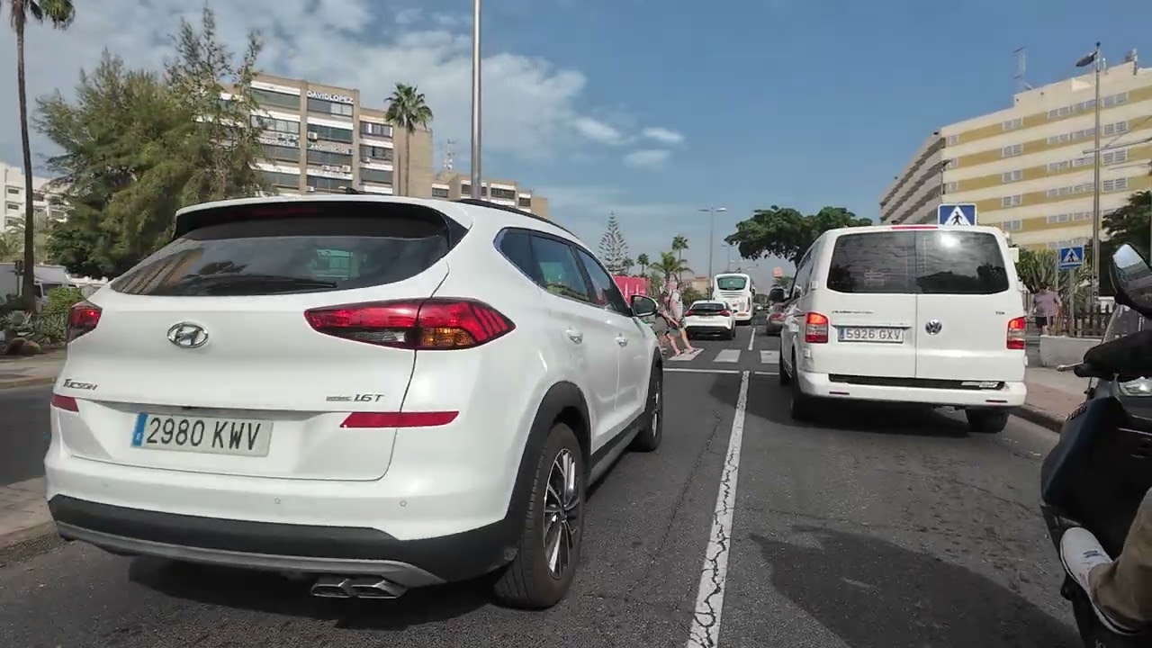 Realit&auml;t, von A  Faro 2 im Campo International zum Einkaufen nach B  Lidl Maspalomas