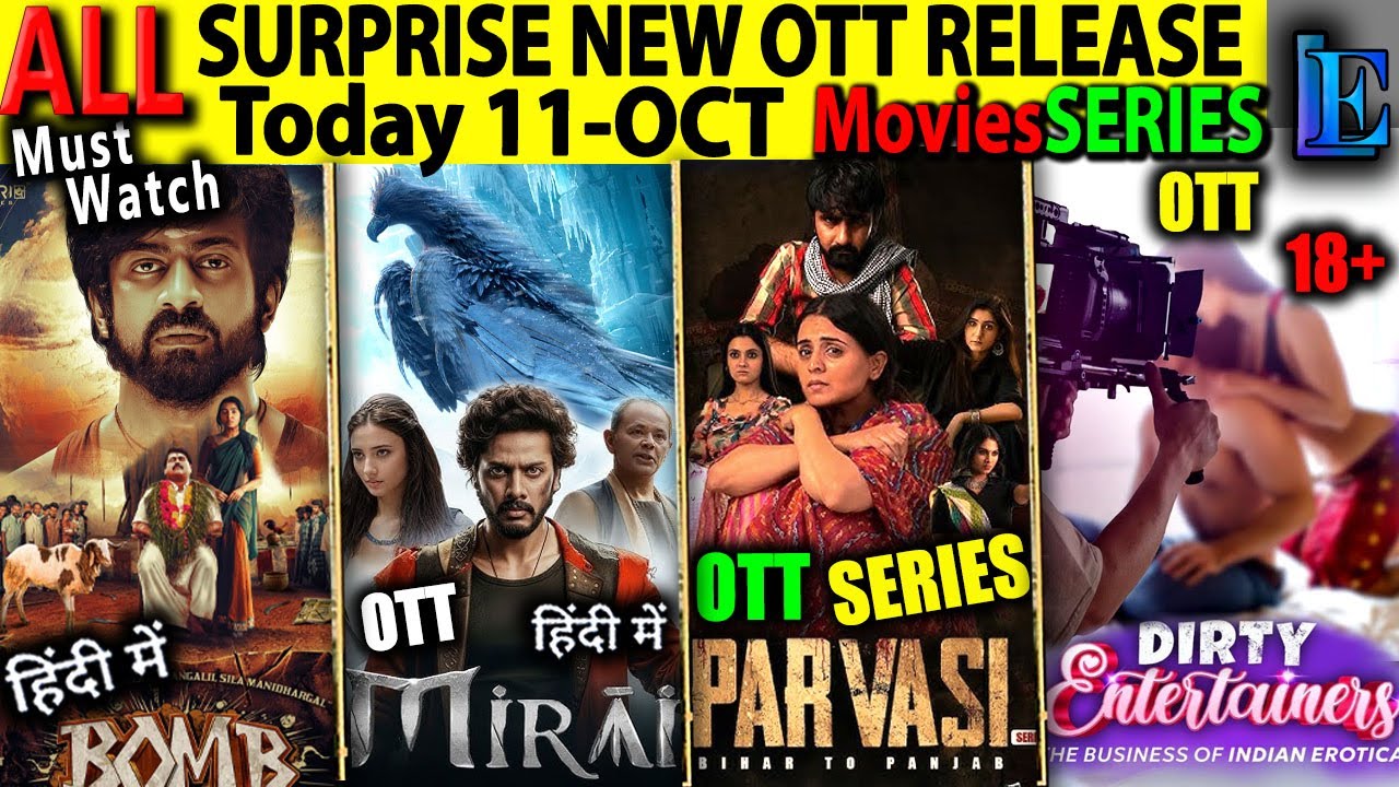 SAT SURPRISE Hindi OTT Release 11-OCT l BOMB,Mirai,Erotic, Peacemaker2,CrimeSouthHindiSeries-Movies
