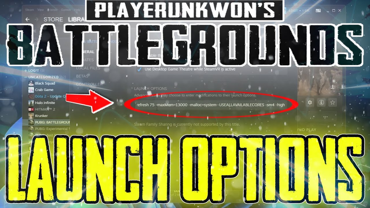Best PUBG Launch Options Commands to Increase the Performance and Boost the FPS 2022