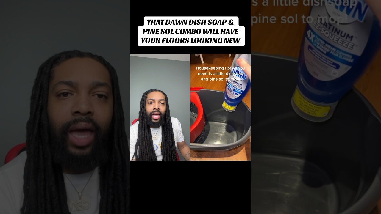 Сочетание средства для мытья посуды Dawn и Pine Sol заставит ваши полы выглядеть как новые #youtu...