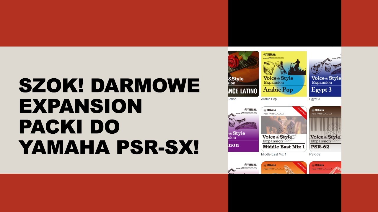 Darmowe expansion packi do Yamaha PSR-SX700 i SX-900. Jak pobrać i zainstalować - krok po kroku.