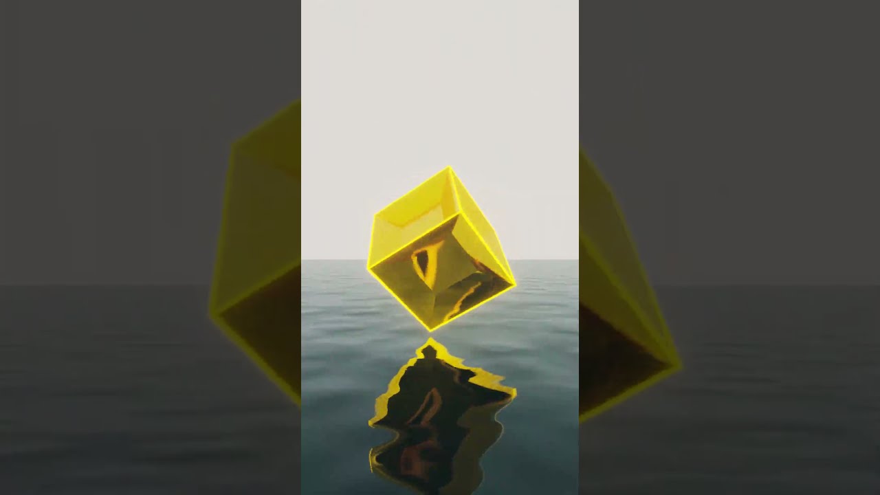 Yellow Cube #3danimation #satisfyingvideo #cubes