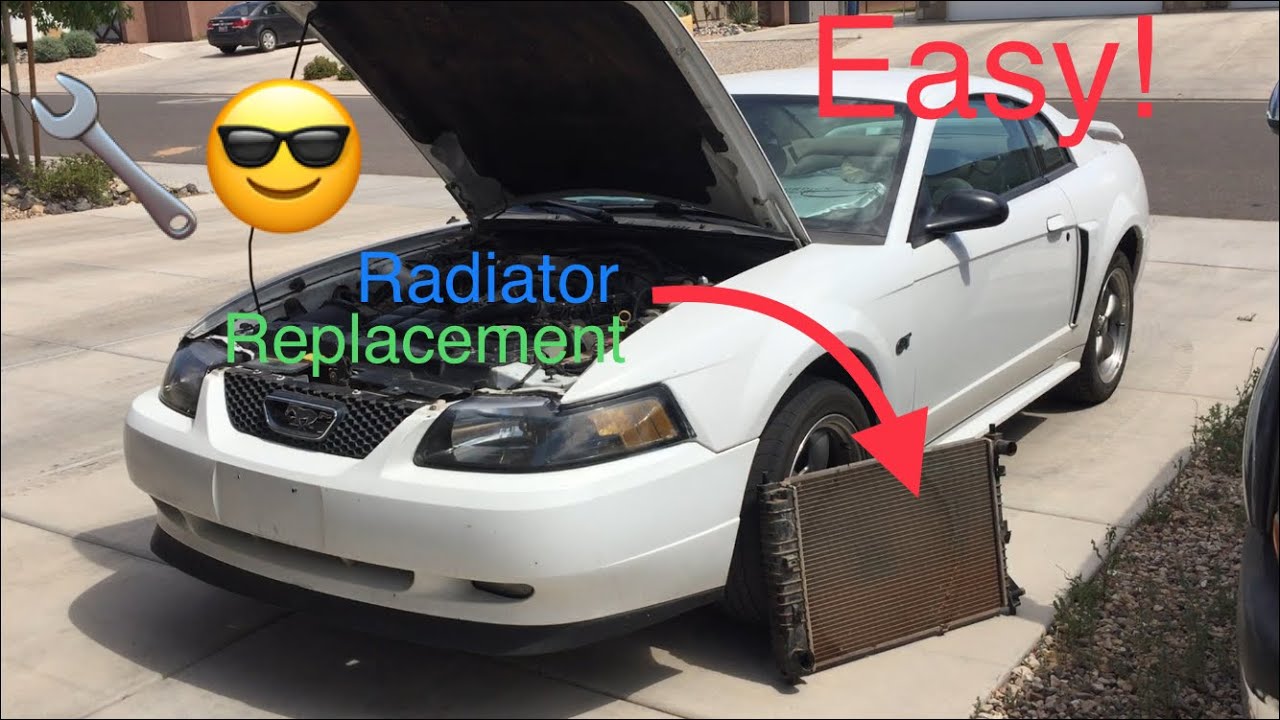 Mustang Radiator Replacement & Burp cooling system: Ford Mustang 1994-2004 GT, V6
