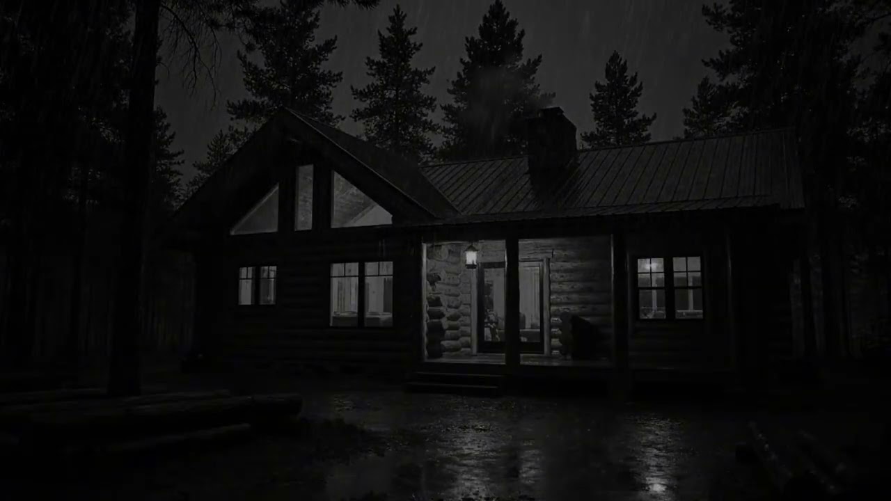 Rain Sounds for Nighttime Sleep – Cozy Wooden Cabin | Relax and Unwind
