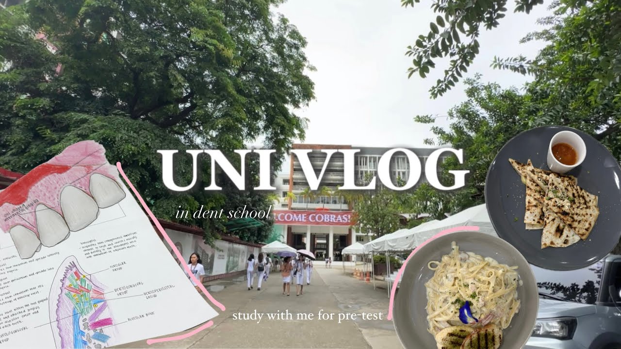 UNI VLOG | first week in uni as a dent student | study, drive, and  draw with me 📚🦷😬