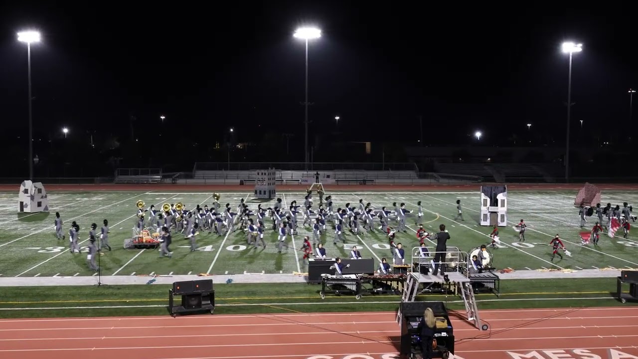 University High School Marching Trojan Regiment & Color Guard at the CSBC Division Championships