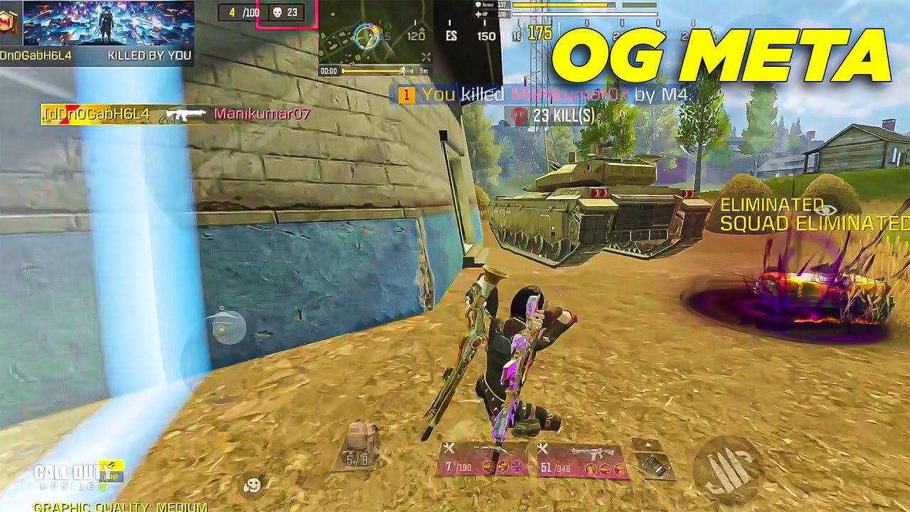 I TRIED OG META M4 in INTENSE LOBBY | SOLO VS SQUAD in COD MOBILE !!