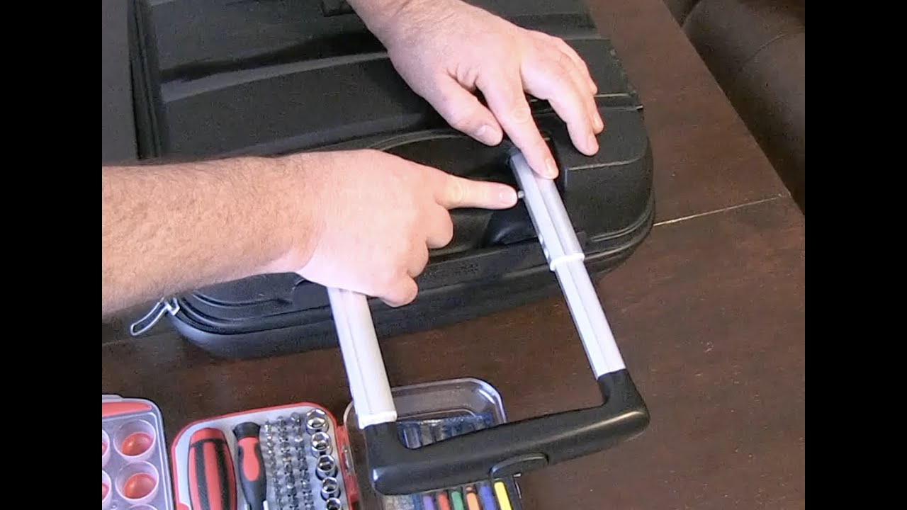 Telescopic Suitcase Handle Jammed - Trying to Fix with GRABTHAR'S TOOLBOX