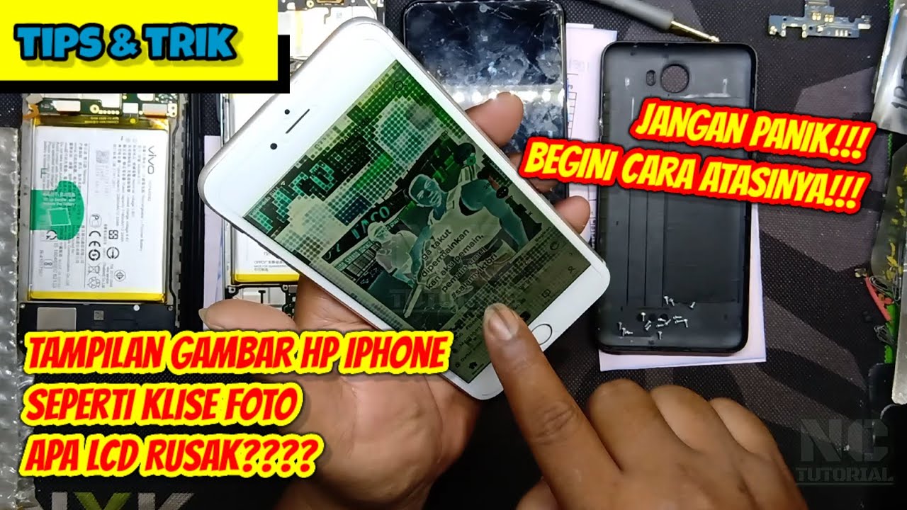 SOLUSI ATASI GAMBAR LAYAR TAMPAK SEPERTI KLISE FOTO PADA HP IPHONE