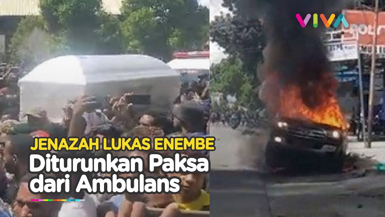 PAPUA MENCEKAM! Ribuan Warga yang Iringi Jenazah Lukas Enembe Ricuh