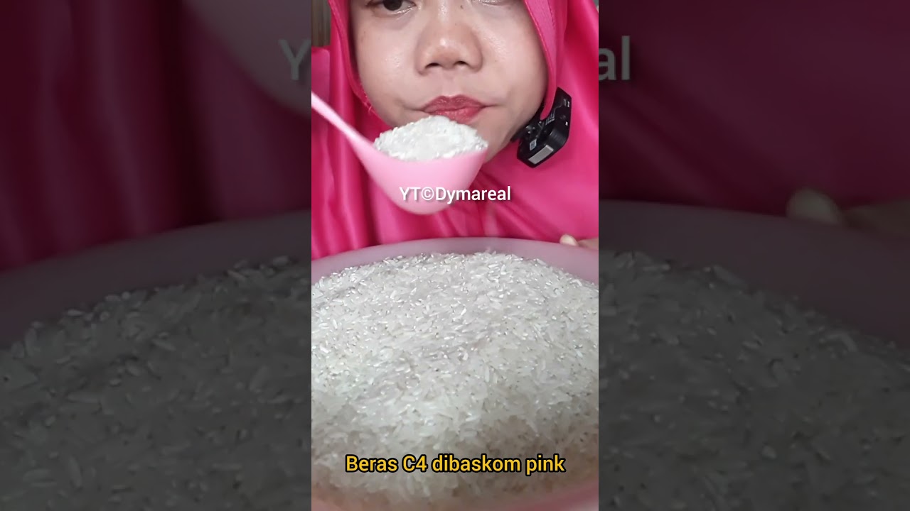 14.DYMA |ASMR RAW RICE EATING |Makan Beras | asmrrawriceeating| #asmrsounds  #asmr #shorts #mukbang