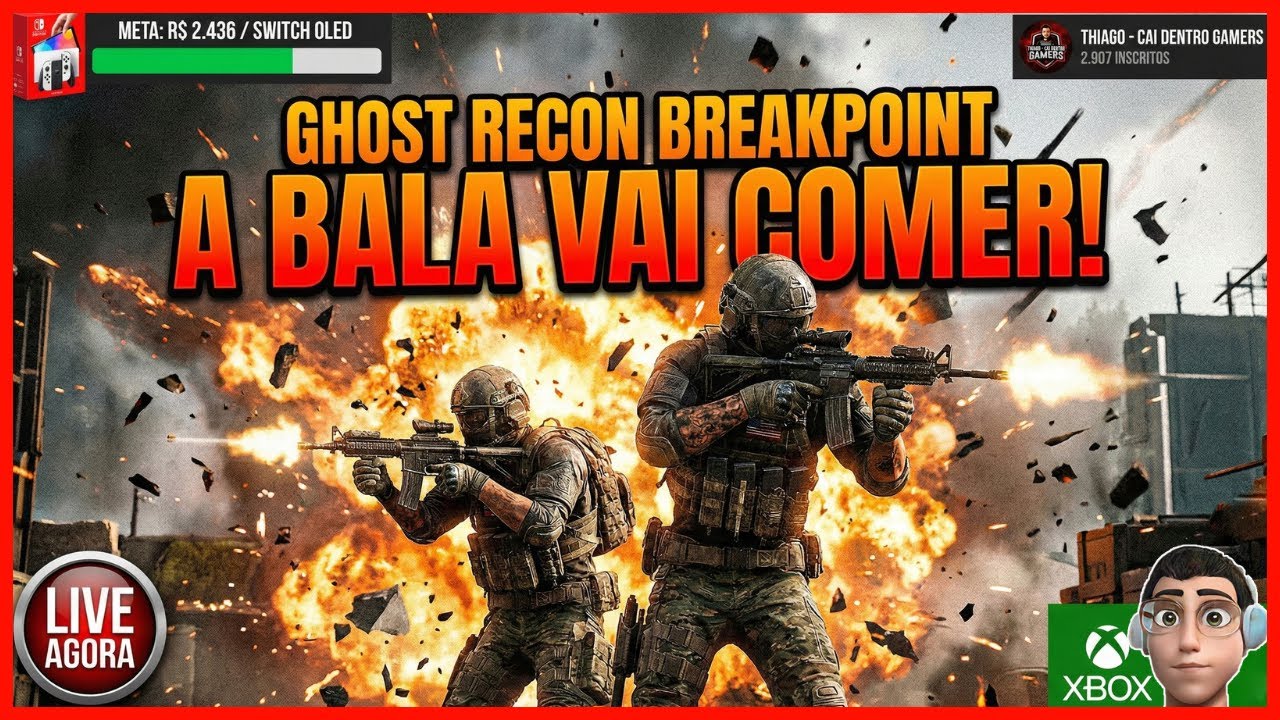 [🔴 AO VIVO]  Ghost Reacon Breakpoint - A Bala vai comer  | (XBOX) !comandos !pix