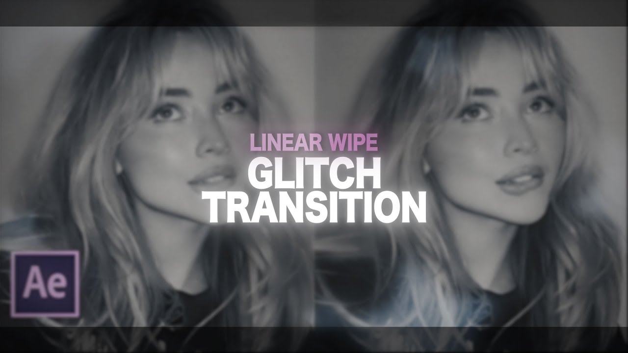 linear wipe glitch transition | after effects