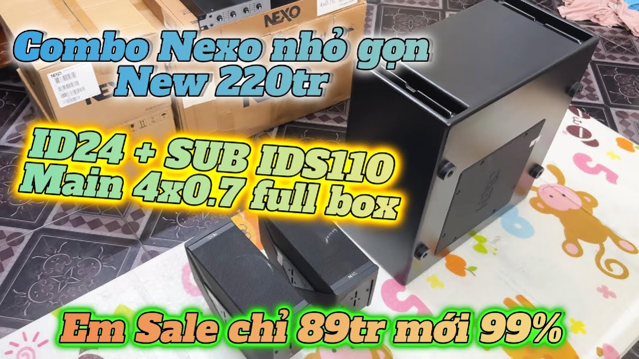 89tr Combo Nexo Nhỏ Gọn 99% Fullbox, Nexo ID24 + Sub IDS110 + Main 4 x 0.7 (Gi&aacute; New 220tr)