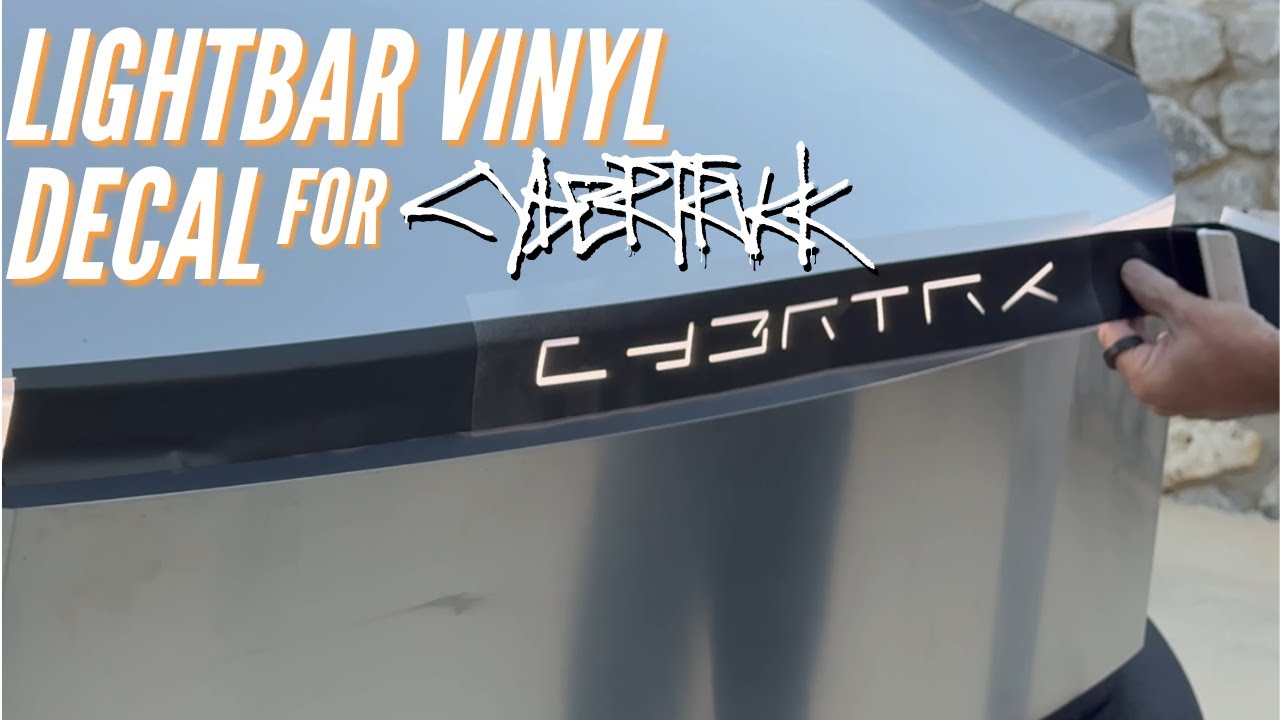 Lightbar Vinyl Decal for the Cybertruck