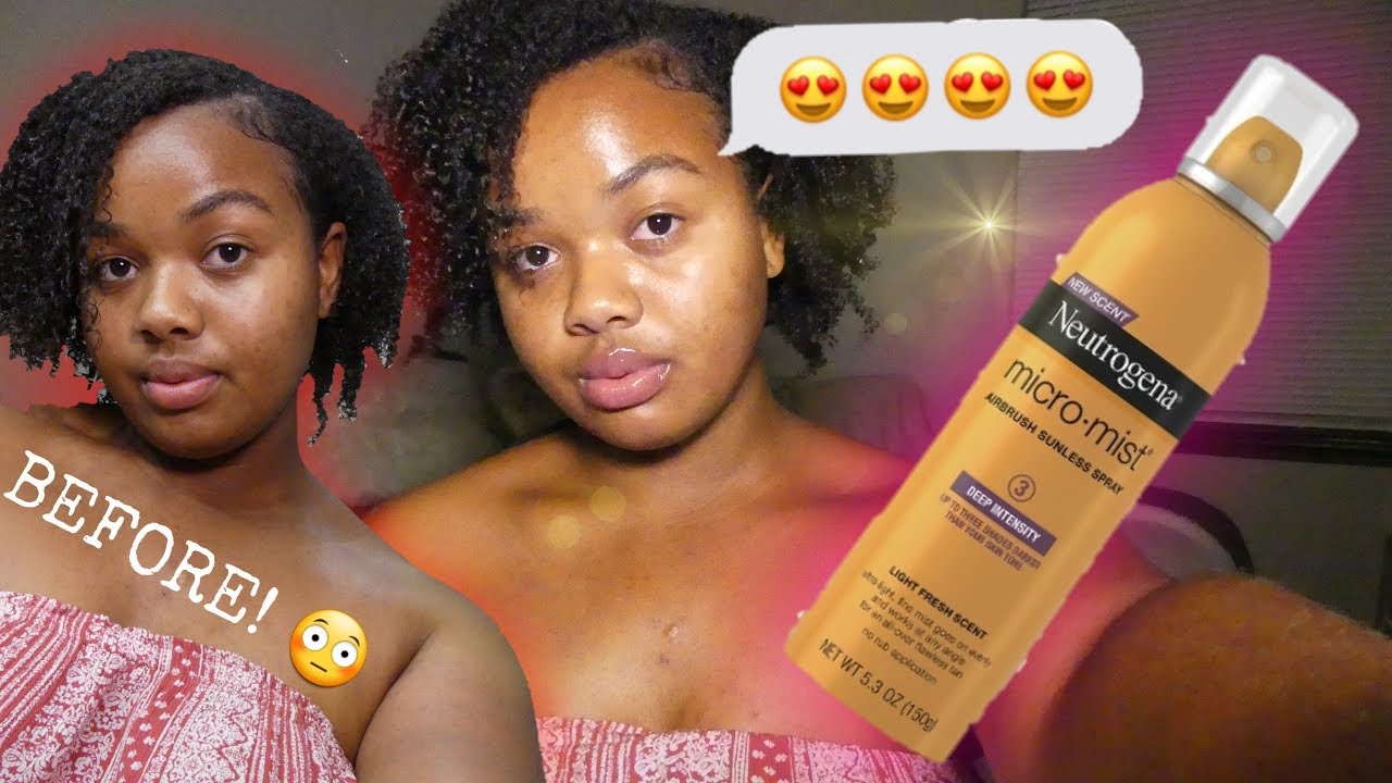 BLACK GIRL GETS A SPRAY TAN! | NEUTROGENA MICRO MIST SELF TANNER | KIERA JAY