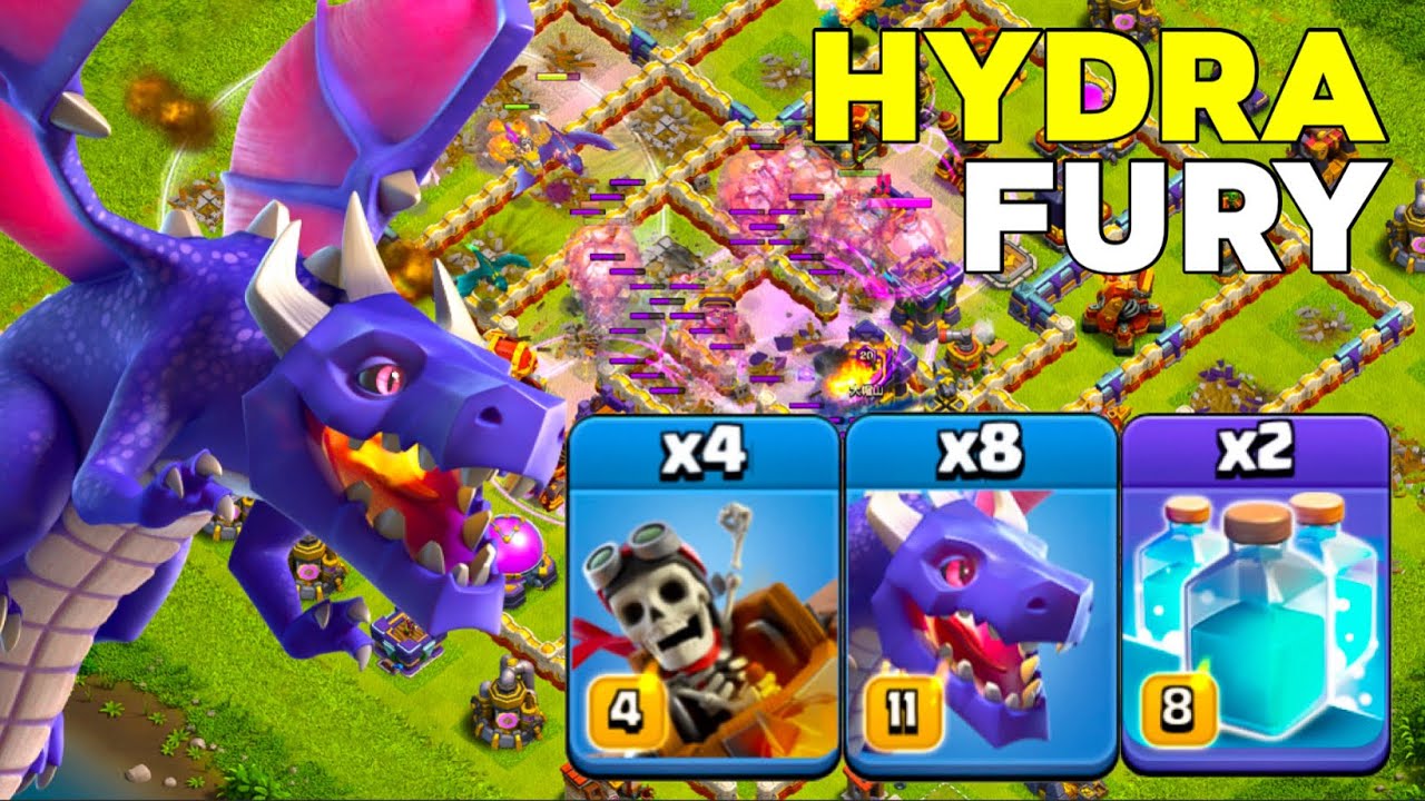 Easy and Powerful TH16 Dragon & Dragon Hydra - Wrecking Legend League Attacks!